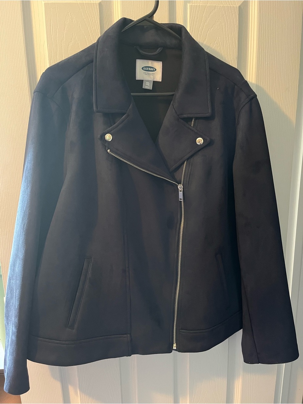 Old Navy Women’s Dark Blue Moto-Style Jacket - Size XXL